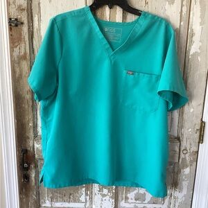 FIGS Technical Collection Men's Aqua Scrubs Shirt